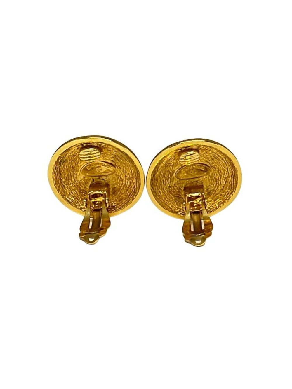 Chanel Earrings CC Logo Gold Quilted - Picture 3 of 5